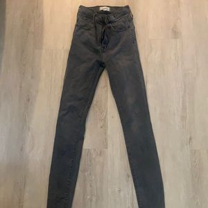 Madewell black skinny high rise jeans